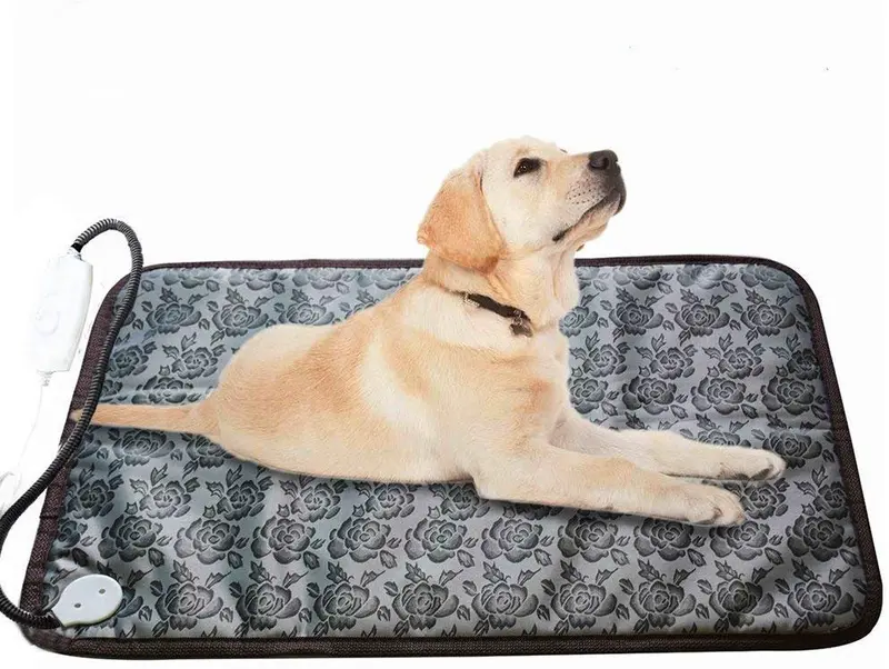 RIOGOO Pet Heating Pad Large, Dog Cat Electric Heating Pad Indoor Waterproof Adjustable Warming Mat with Chew Resistant Steel Cord