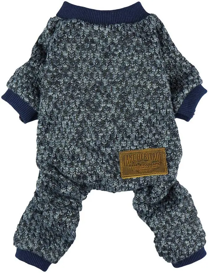 Ropa térmica para pijamas de perro Fitwarm Fuzzy Fleece PJS, mono de abrigo.
