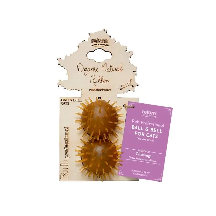 RUB BALL & BELL FOR CATS x2- RETORN