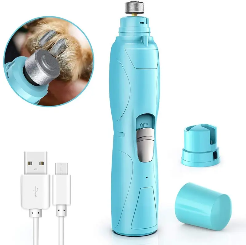 RUCACIO cortaúñas eléctrico para mascotas, para perros y gatos de raza, tamaño pequeño, mediano y grande, para el cuidado y suavizado, molinillo de uñas eléctrico profesional de 2 velocidades.