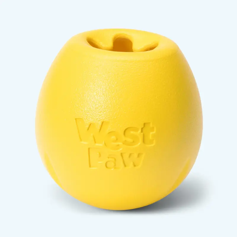 RUMBL de West Paw® color Amarillo (Dandelion) – Juguete Dispensador de Premios y Croquetas para Perros