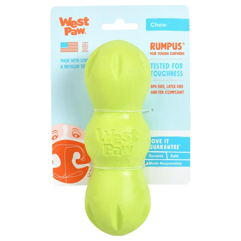 RUMPUS de West Paw® color Verde - Super Resistente Juguete para Perros