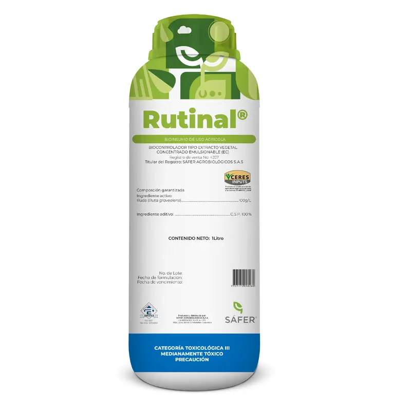 Rutinal x 1 Lt Control Natural De Plagas Con Extracto De Ruda