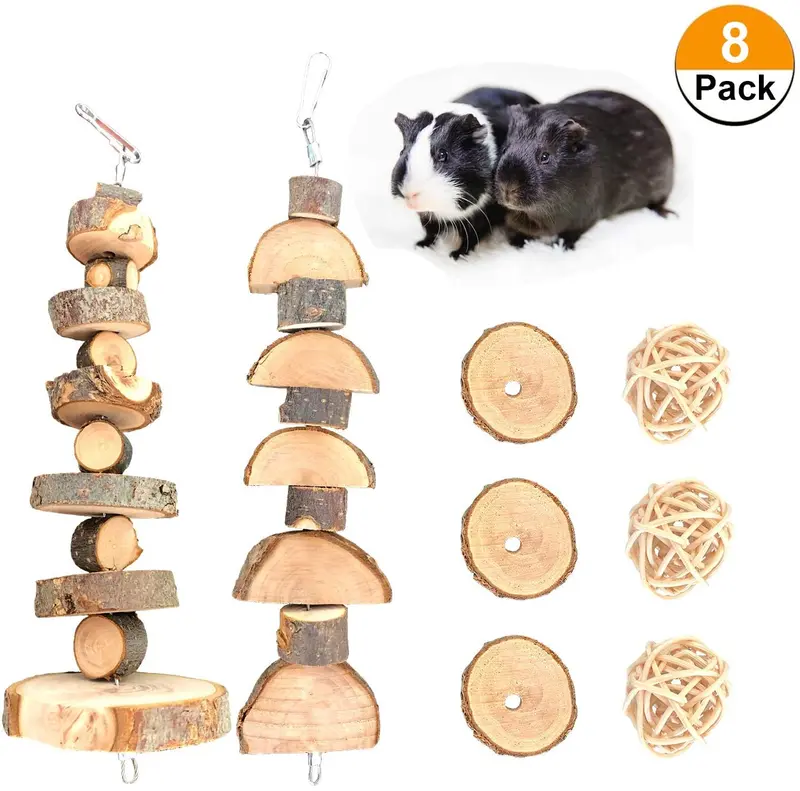S-Mecánico Conejo Masticar Juguetes Naturales de Manzana Pequeños Animales Juguetes para Masticar Conejos Chinchilla Hámsters Cobayas Gerbils