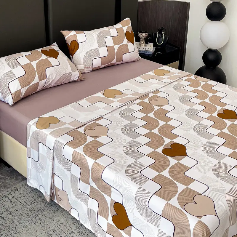 Sábanas 4 piezas Estampado geométrico