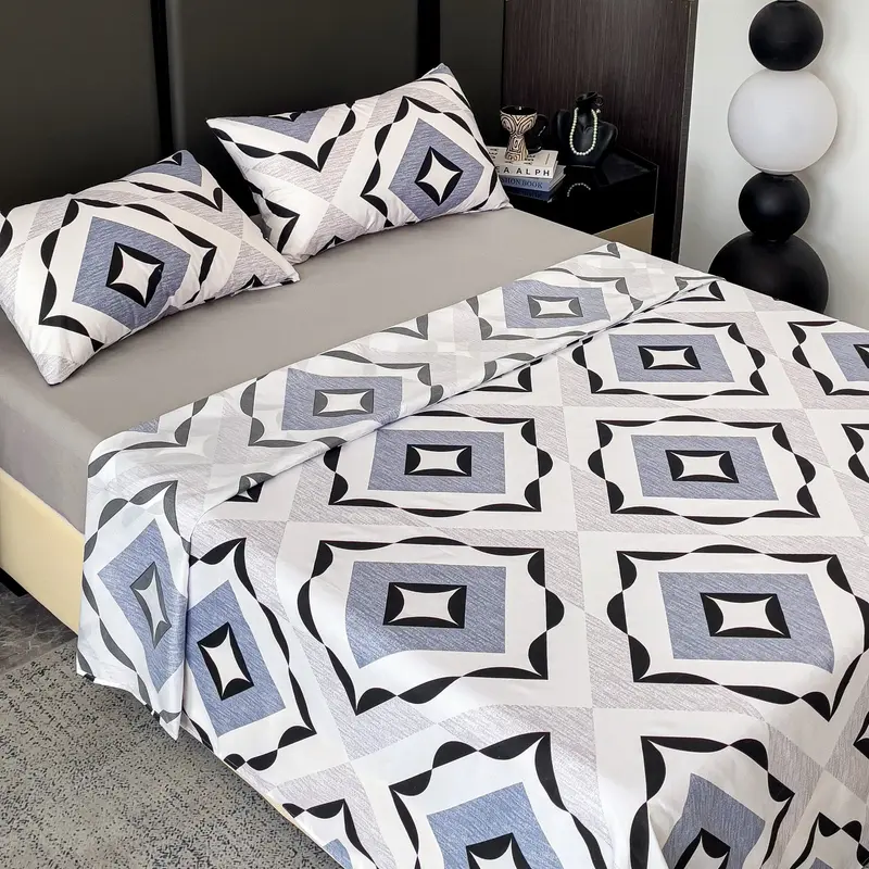 Sábanas 4 piezas modernas Estampado geométrico