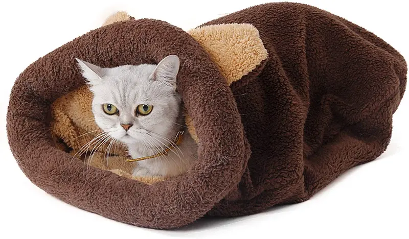 Saco de dormir calentito para gato, 20 x 22 pulgadas, de Pawz Road