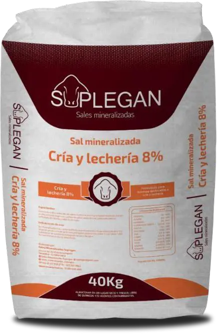 Sal mineralizada Cría y Lechería 8% Suplegan