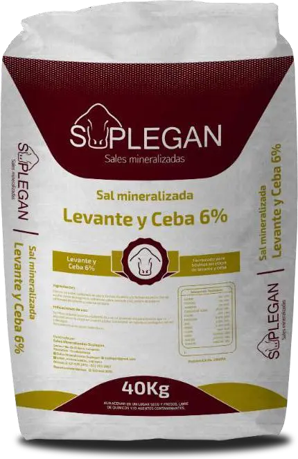 Sal mineralizada Levante y Ceba 6% Suplegan