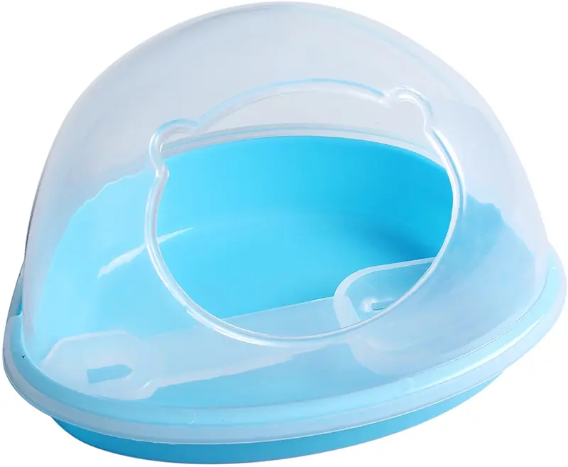 SatisPet hámster Arena Baño Grande en Blue- baño de arena contenedor de plástico con Scoop hámster Sandbox