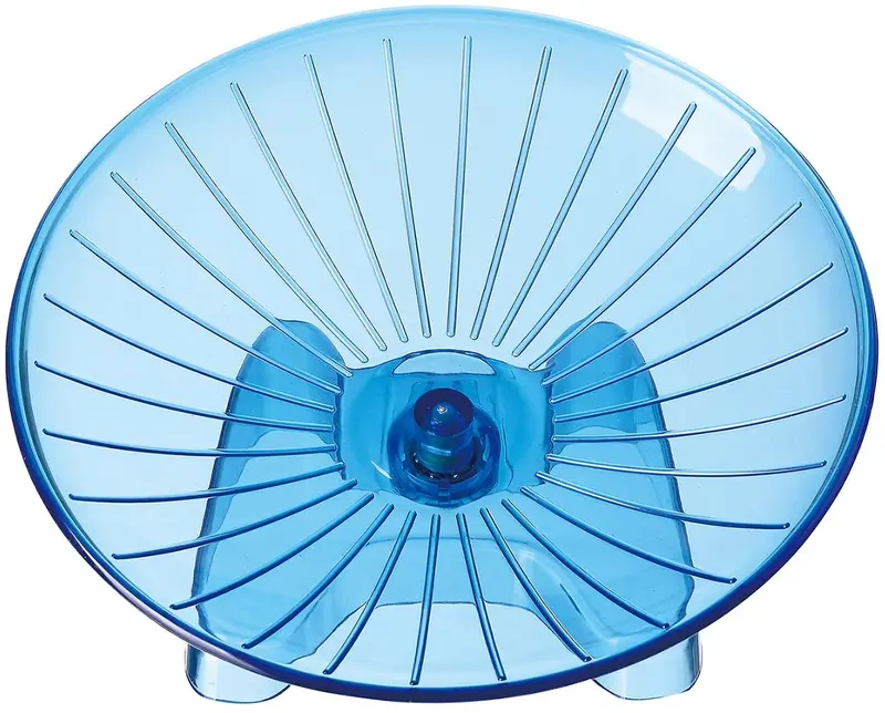SatisPet Ultimate hámster Flying Saucer Ejercicio rueda, color azul – durable plástico ABS Running & Spinning – Rueda para chinchillas, ardillas y ratones