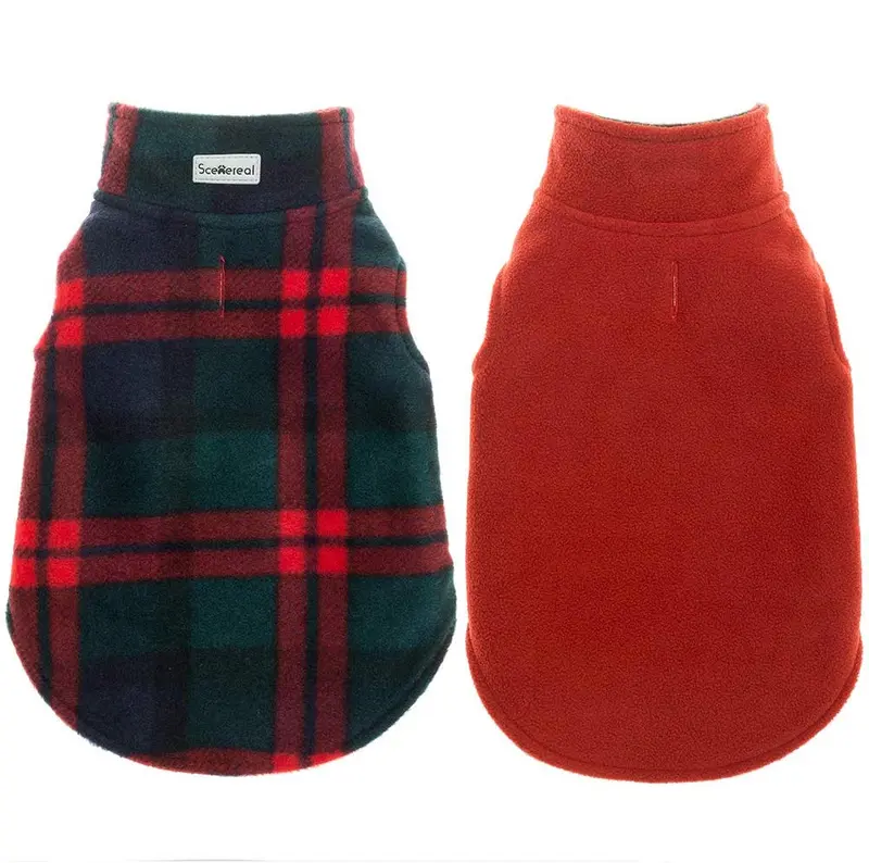 SCENEREAL - Chaqueta de forro polar reversible para perro
