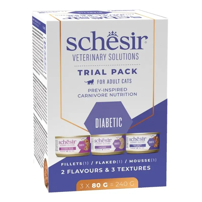 Schesir Diabetic Multipack 3x80gr