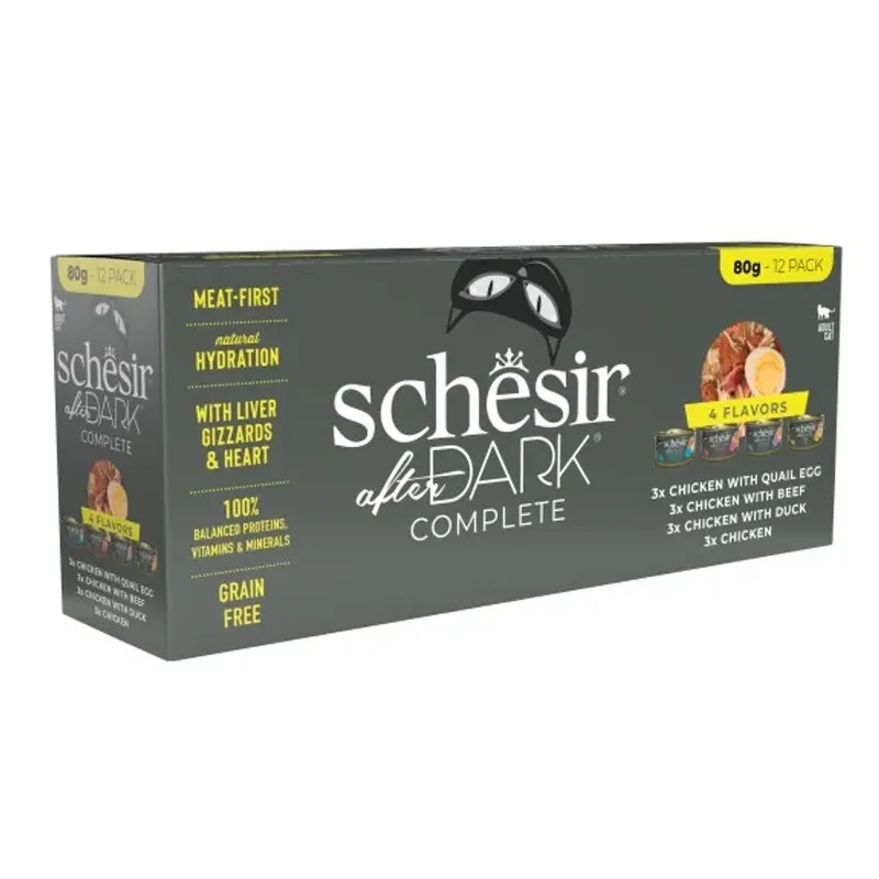 Schesir Gato After Dark GF Surtido de filetes 12 latas 80 g