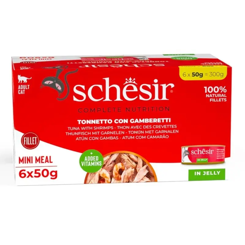 Schesir Gato Atún y gambas 6x50gr