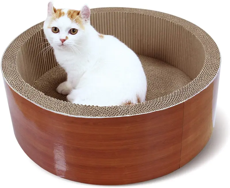 ScratchMe – Tabla de rasguños para gatos Deluxe evita daños en muebles y contiene gato para atraer a su gato