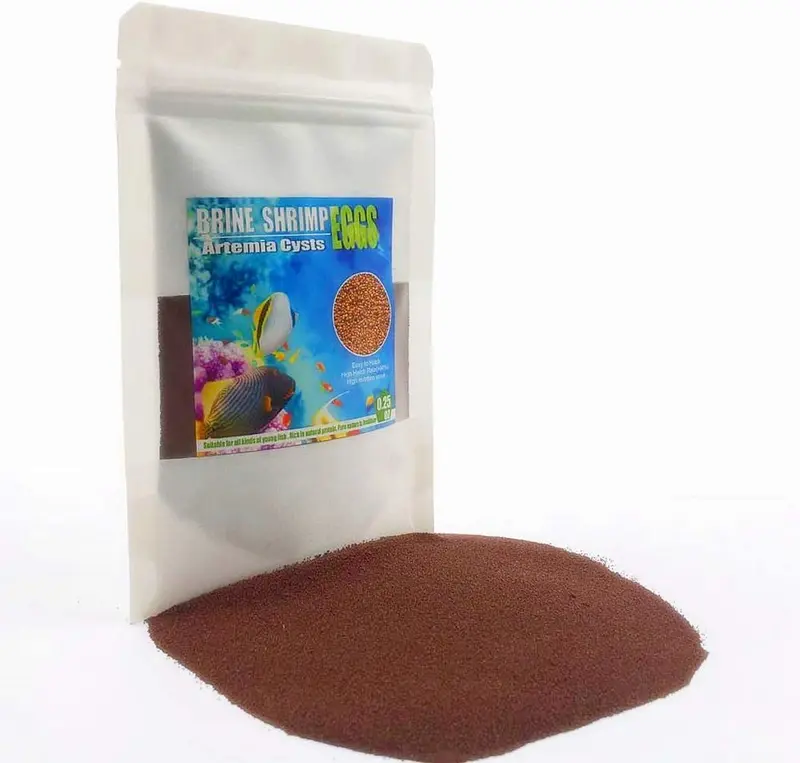 Sequoia huevos de camarón salmuera para alimentos acuáticos, alimentos para bebés y freír el popular 90% de la escotilla GSL huevos de camarón salmuera