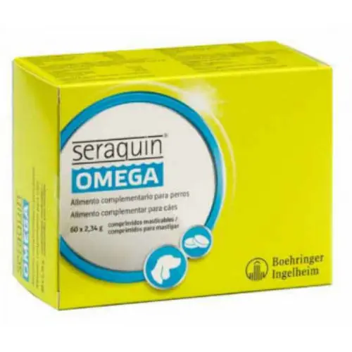 Seraquin Omega | Condroprotector para Perros | 60 Comprimidos Masticables