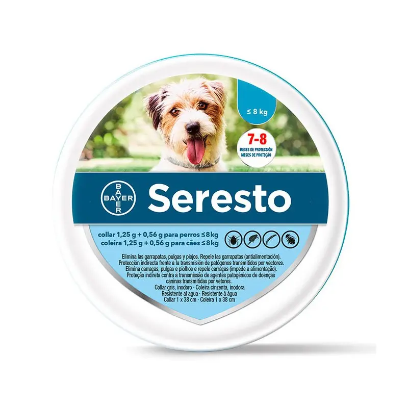 Seresto Collar Antiparasitario Perro Pequeño (hasta 8 kg) – 8 Meses de Protección