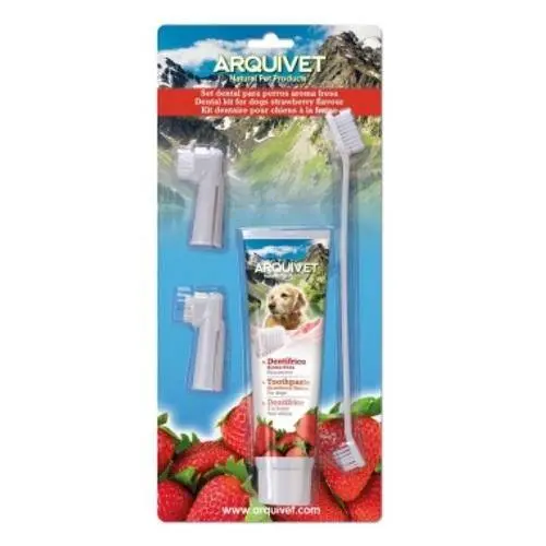 Set Dental para Perros con Aroma a Fresa de Arquivet