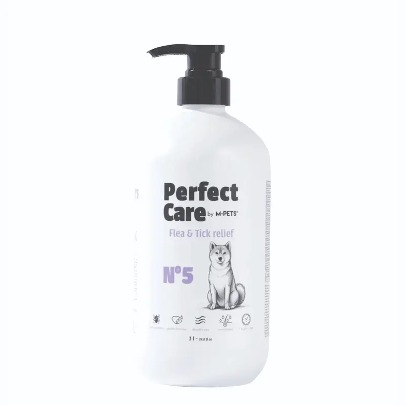 Shampoo Antipulgas y Garrapatas para Perro - 1L | M-PETS Perfect Care No.5