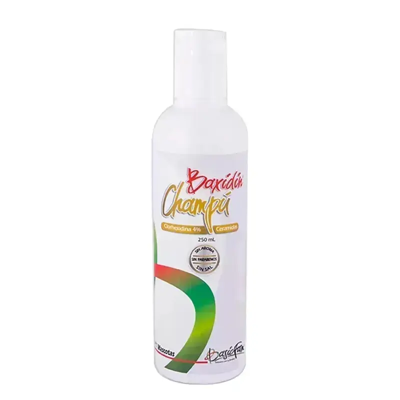 Shampoo Baxidin medicado 4 % Clorhexidina para Perros y Gatos
