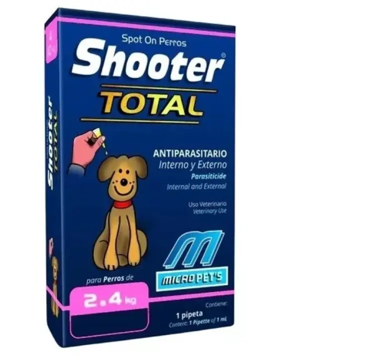 Shooter Total Perros 2-4 kg ( Pipeta parásitos internos - externos)