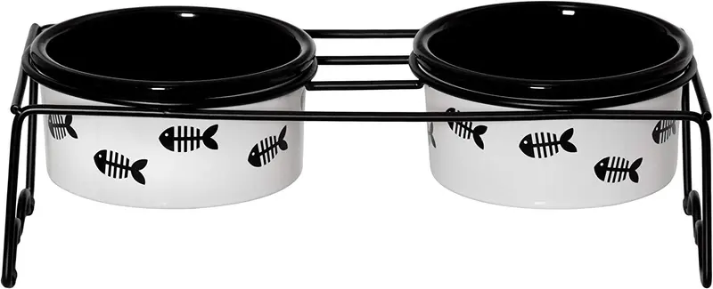 Signature Housewares - Juego de 2 cuencos con diseño de gato