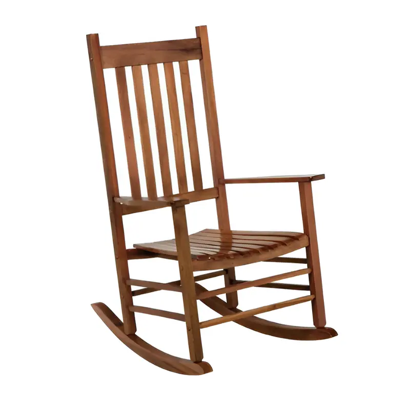 Silla Mecedora De Madera Nat Marrón