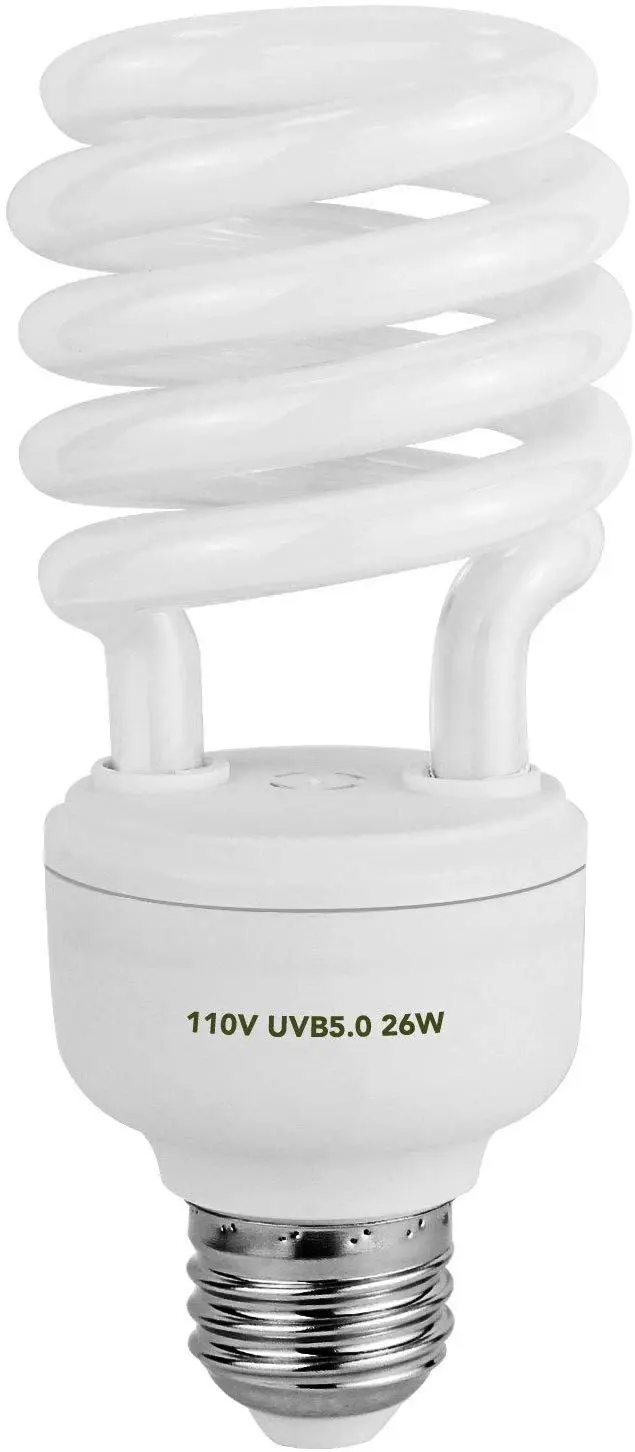Simple Deluxe - Bombilla fluorescente compacta de 26 W para reptiles, para mascotas