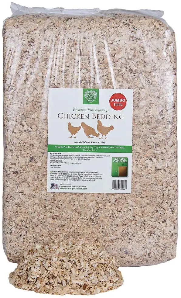Small Pet Select - Ropa de cama de pollo virutas de pino, 141L, marrón (Chikpine-141l)