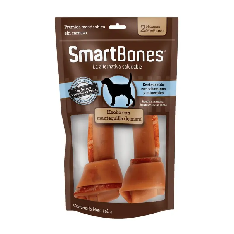 Smartbones Mantequilla 3Pz Hueso Peq