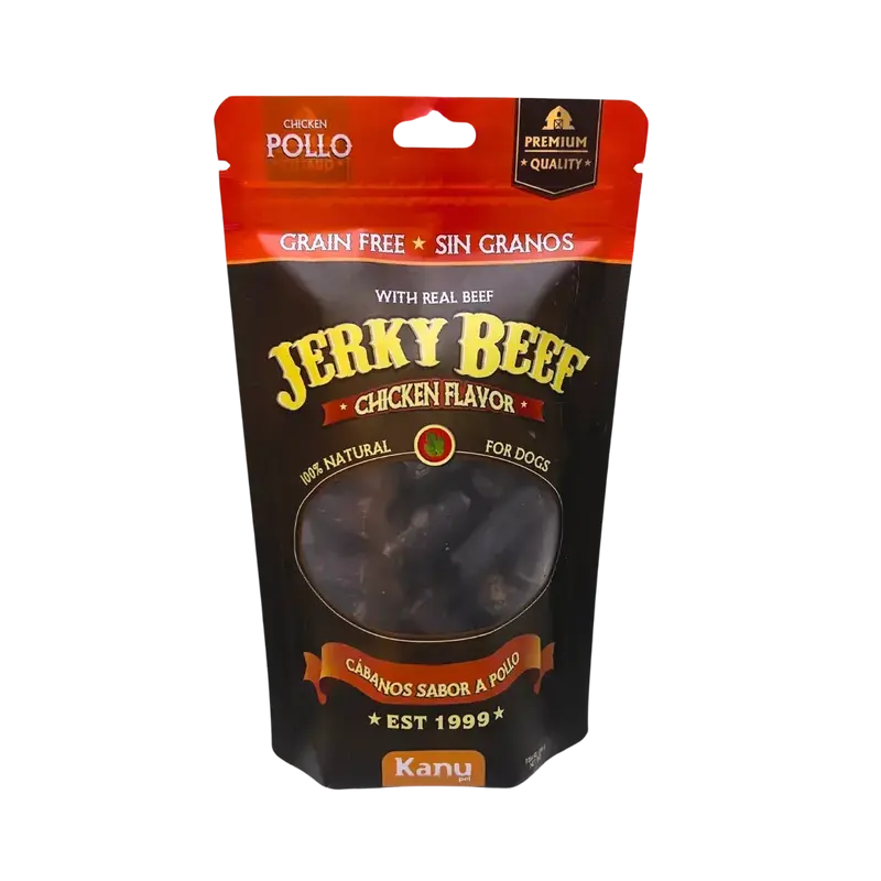Snack de Cábano Jerky Beef Chicken Flavor Kanu Pet Para Perro