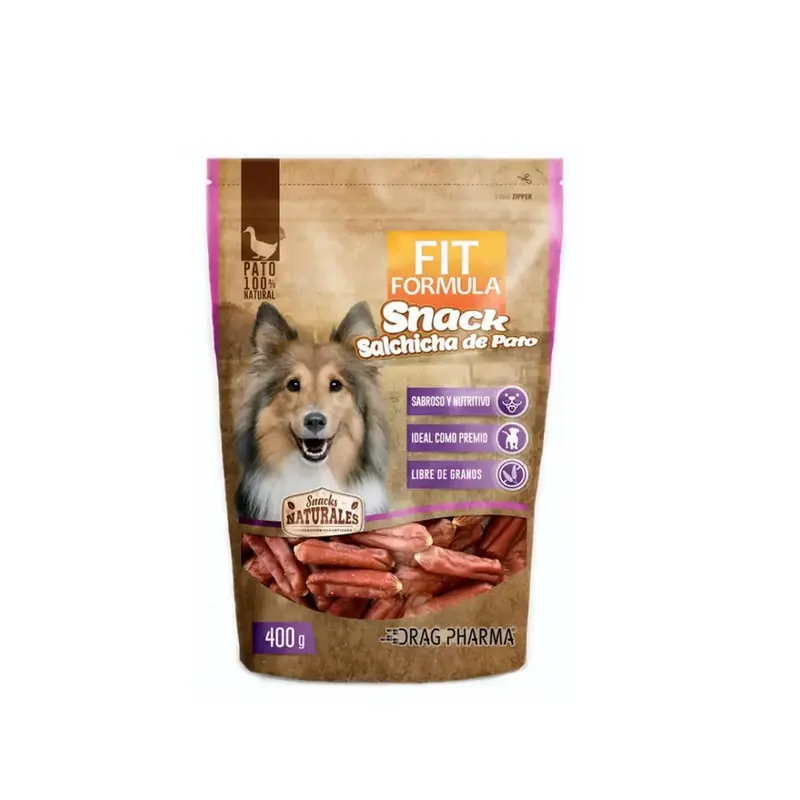 Snack Fit Perro Salchicha de Pato 400 Gr