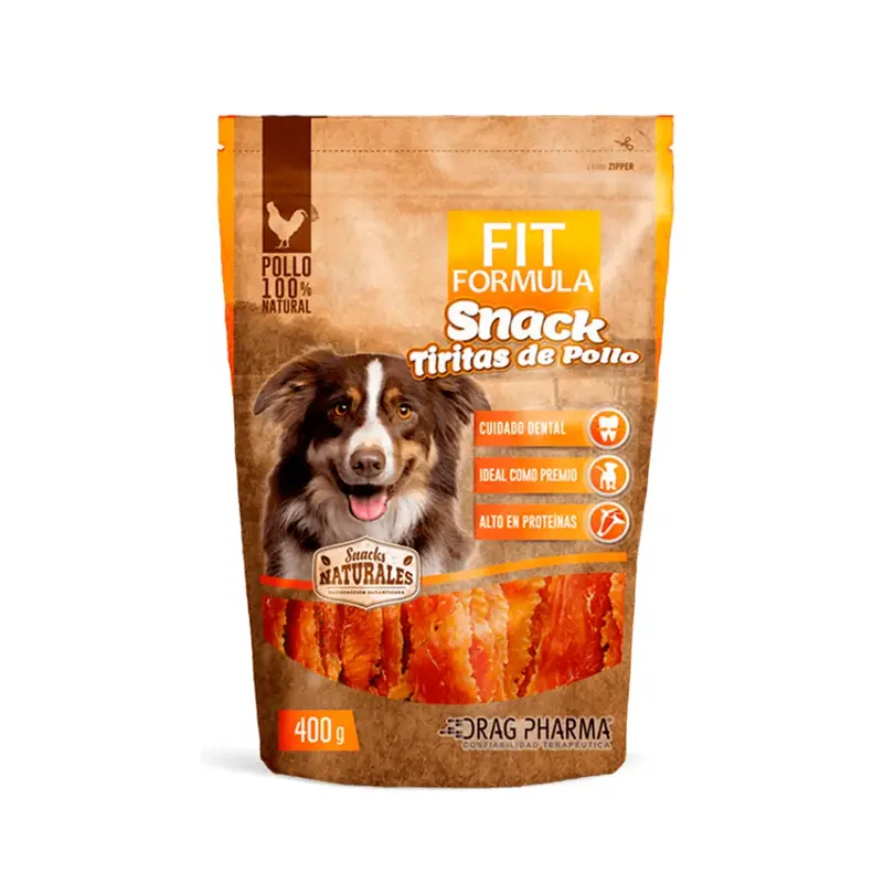 Snack Fit Perro Tiritas de Pollo 400 Gr