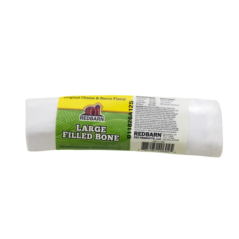 Snack Hueso Largo Relleno Queso y Tocino