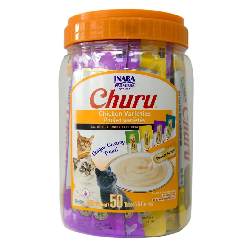 Snack Para Gato Cat Churu Chicken 50 Piezas Surtidas