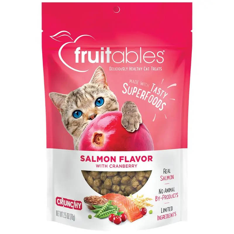 Snack Para Gato Fruitables Cat Salmon Y Arándanos 70 Gr