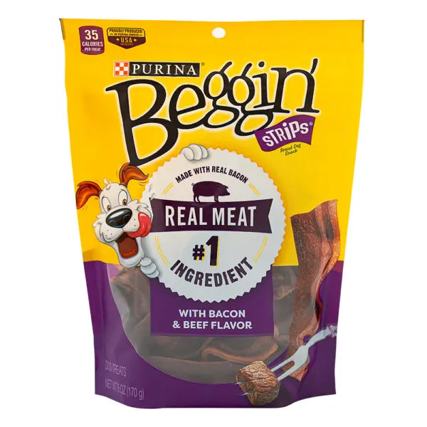 Snack Para Perro Beggin Strips Whit Bacon & Beef 170g