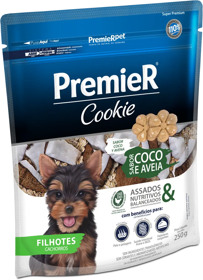 Snack Para Perro Cachorro Premier Cookie Coco / Avena 250g