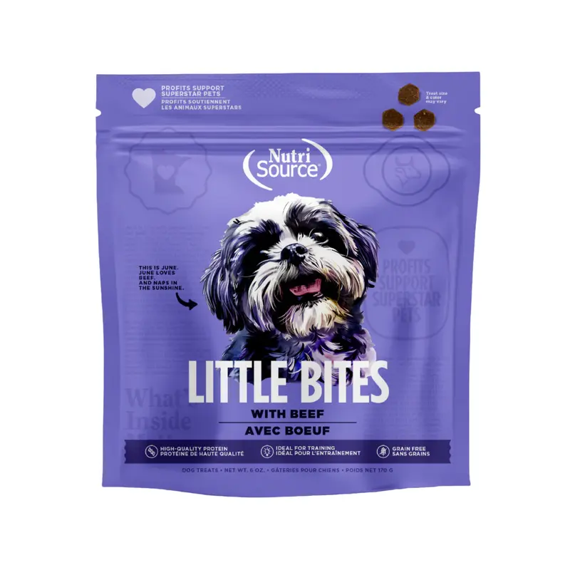 Snack para Perro NutriSource Grain Freen Bocados Pequeños con sabor a carne 6 Oz.