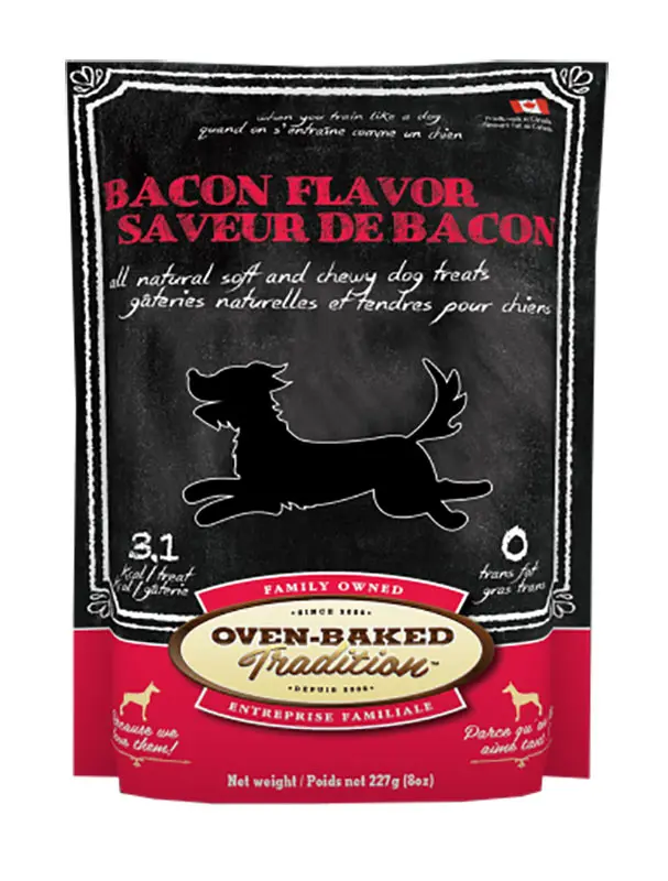 Snack Para Perro Oven Baked Dog Treat Bacon 227 Gr