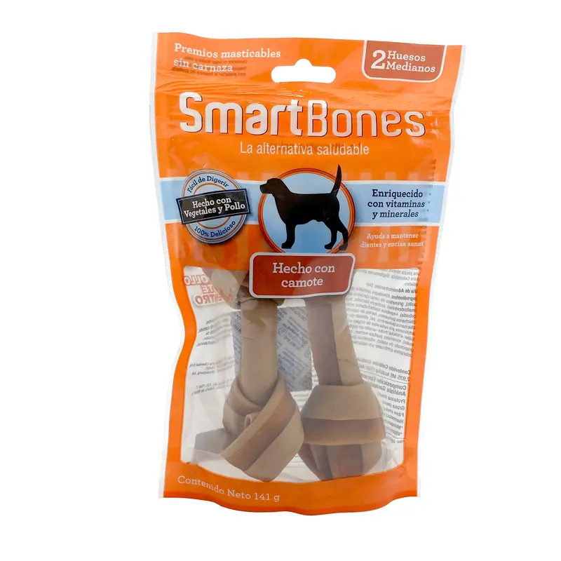 Snack Para Perro Smartbones Camote 2 Huesos Medianos 141gr