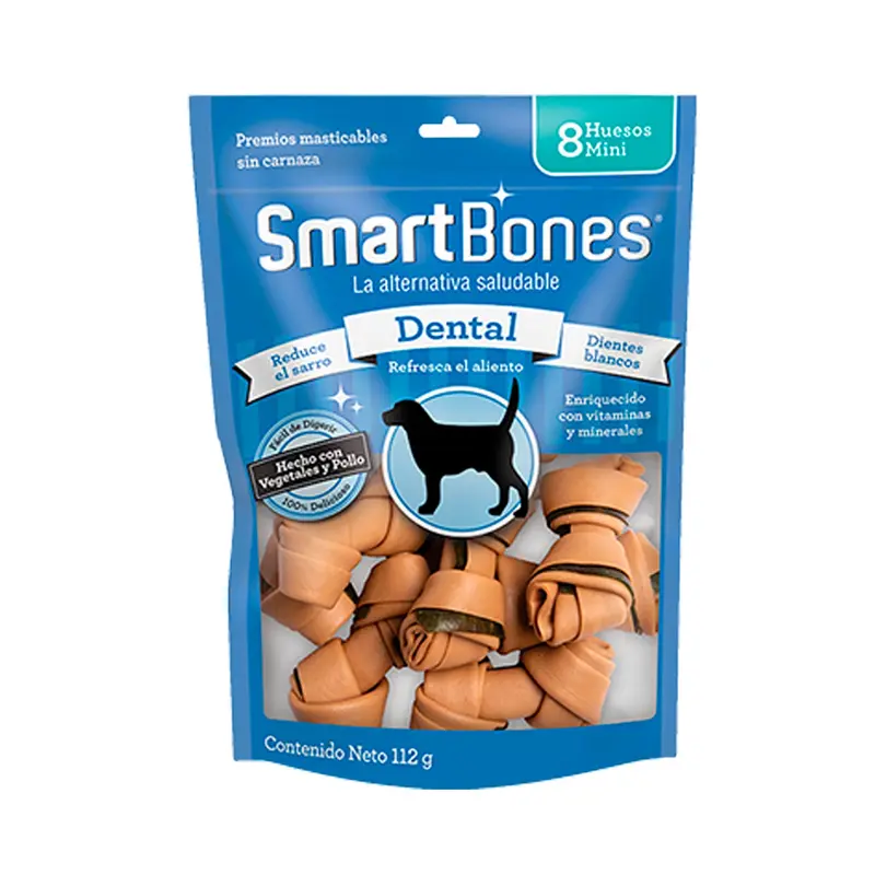 Snack Para Perro Smartbones Dental 8 Huesos Mini 112 Grs