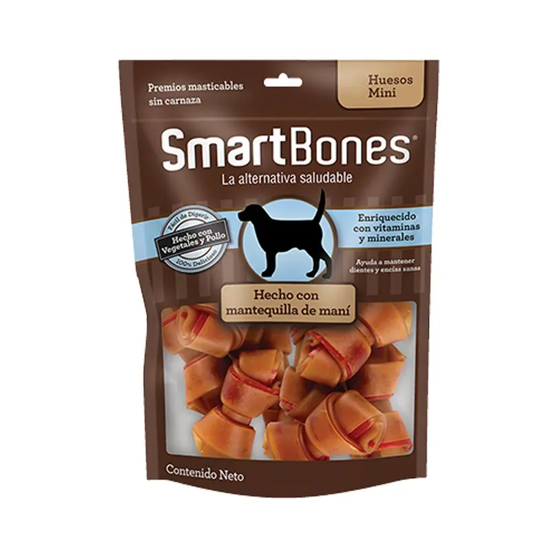Snack Para Perro Smartbones Mantequilla De Mani 141 Grs