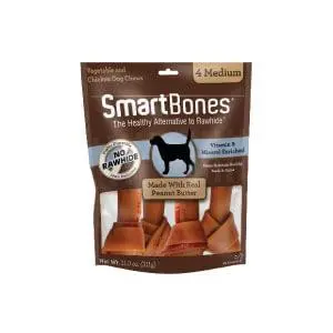 Snack Para Perro Smartbones Peanut Medium 4 Pk 311Gr