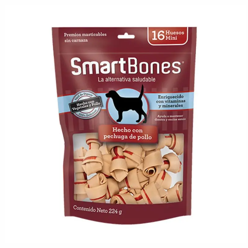 Snack Para Perro Smartbones Pollo Mini 224 Grs