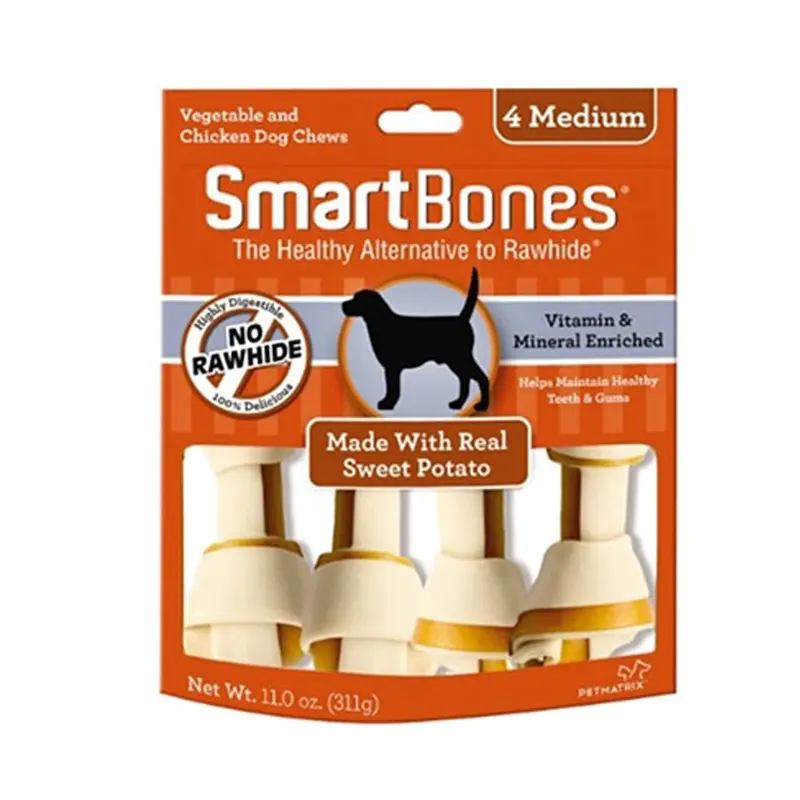 Snack Para Perro Smartbones Sweet Potato (Camote) 8 Mini Huesos - 112gr