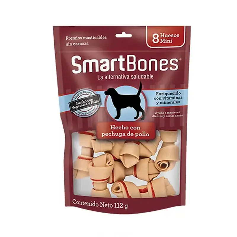 Snack Para Perro SmartbonesCkicken 8 Mini Huesos - 112gr