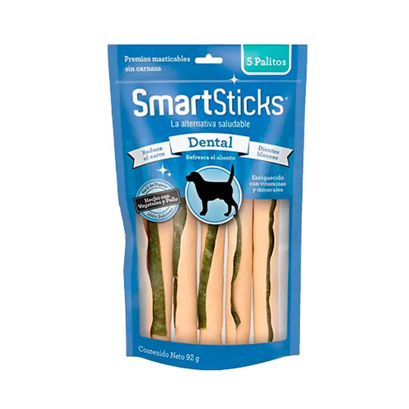 Snack Para Perro Smartsticks Dental 5 Palitos 92 Grs